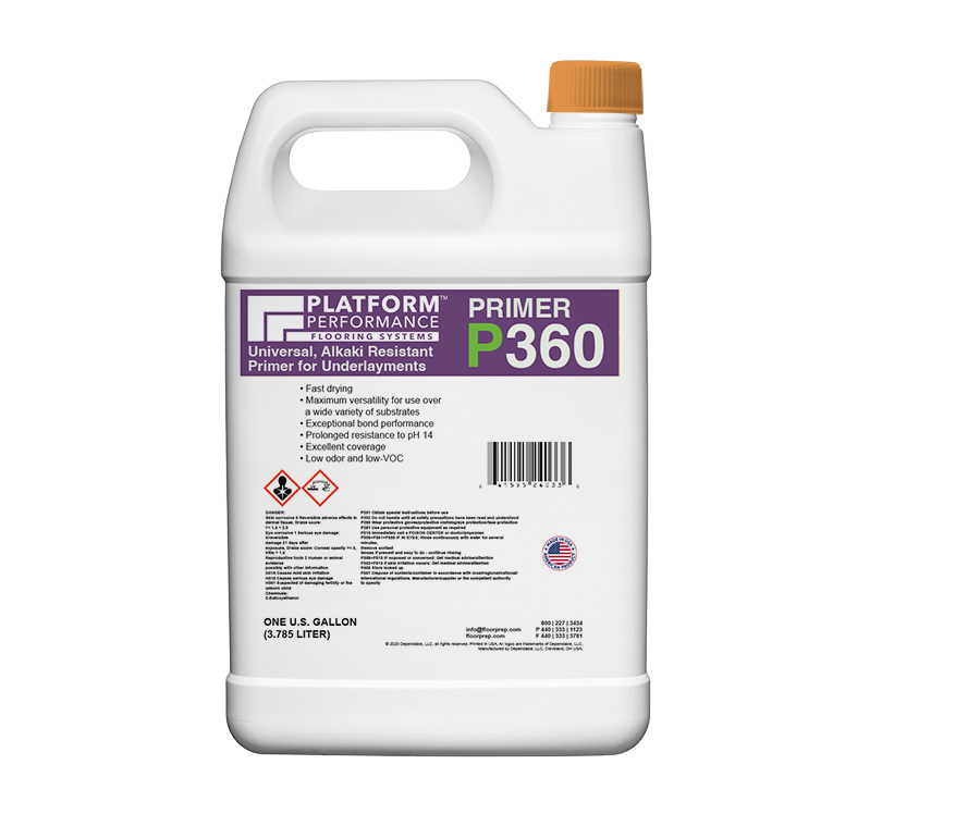 Platform P360 universal alkali resistant primer for porous and non-porous subfloors