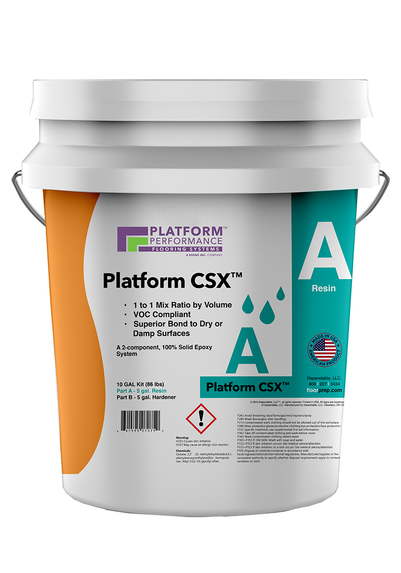 Platform CSX high-strength rapid-curing epoxy for substrate repair and self-leveling priming
