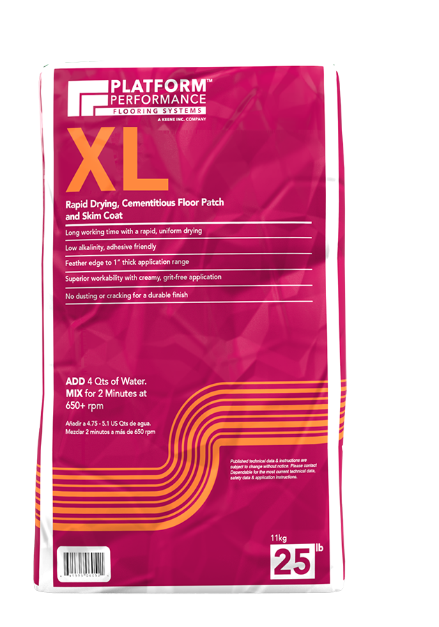 Platform XP extra performance self-leveling underlayment for high-flow floor leveling